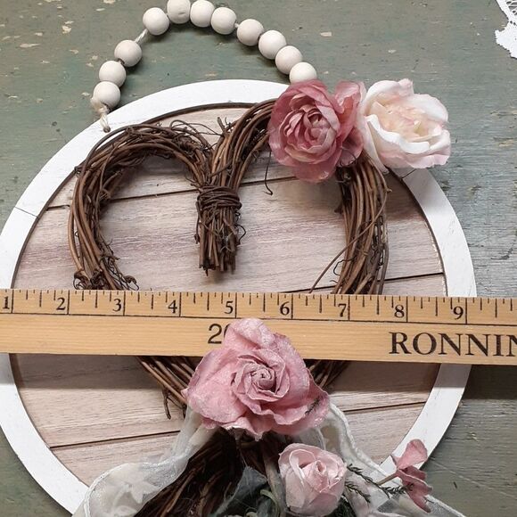 Hand made Romance Trailing ribbon & Roses door hanger - Picture 5 of 6